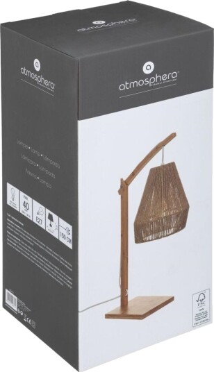 Bordlampe Atmosphera E27 Nattlampe Skrivebord /Dekorlampe 40 W Skjerm