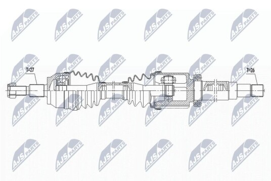 Nty Drivaksel NTY NPW FR 145
