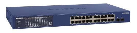 Netgear Smart Gs724tpp - Switch - L3 Lite - Smart - 24 X 10/100/1000 (Poe+) + 2 X Gigabit Sfp - Stasjonær, Rackmonterbar - Poe+ (380 W)