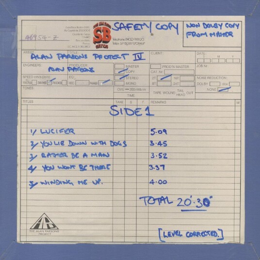 The Alan Parsons Project Eve Work In Progress Vinyl