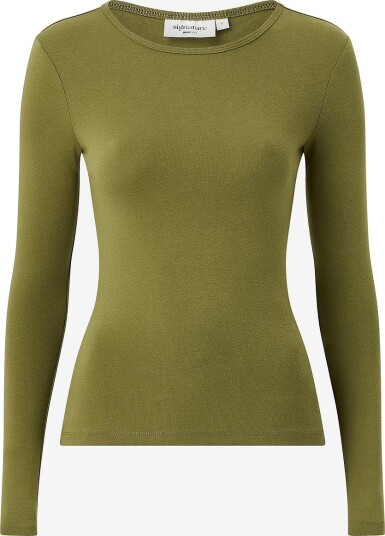 Gina Tricot Topp Tight Fit Long Sleeve Top Grønn