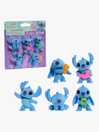 Disney Stitch Figursett 5-pakning 5,5 cm i PVC-plast Disney Stitch Figursett 5-pakning 5,5 cm i PVC-plast