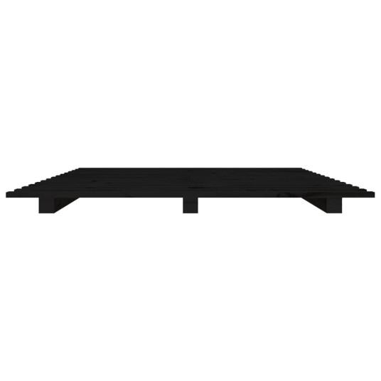 vidaXL Sengeramme svart 75x190 cm heltre furu