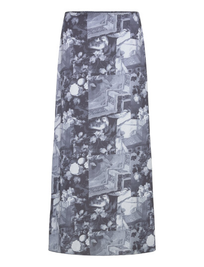 Monki Long Maxi Skirt - Grey - 38