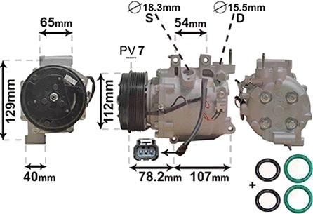 AC kompressor VAN WEZEL 2500K311