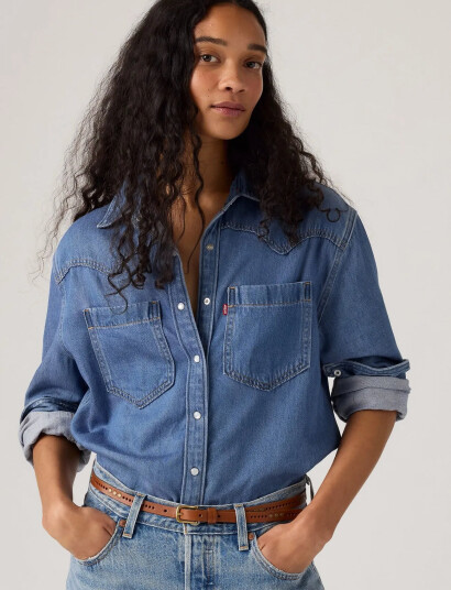 Levi"s® Teodora Western Shirt Going St - Blue - XS Levi"s® Teodora Western Shirt Going St - Blue - XS