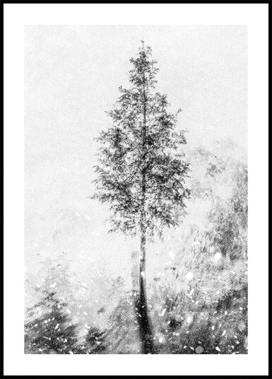 Woven natural dreams black & white Plakat Plakat / 21x30cm