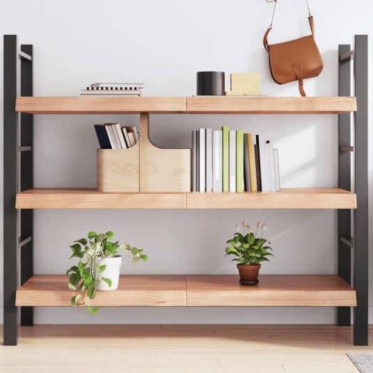 vidaXL Vegghylle lysebrun 140x60x6 cm behandlet heltre eik vidaXL Vegghylle lysebrun 140x60x6 cm behandlet heltre eik