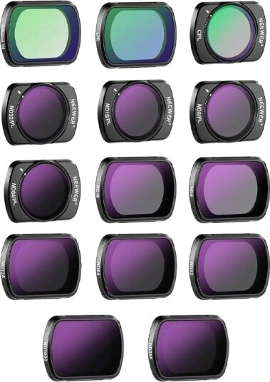 Filtersett For Dji Osmo Pocket 3 Neewer Fl-P10 (Nd8~1000,Lpr,Mist1/4,Cpl,Nd8/Pl~Nd64/Pl