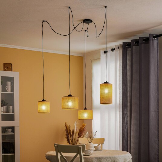 TK Lighting Juta pendellampe fire lamper TK Lighting Juta pendellampe fire lamper