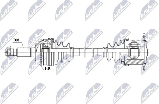 Drivaksel NTY NPW-TY-257