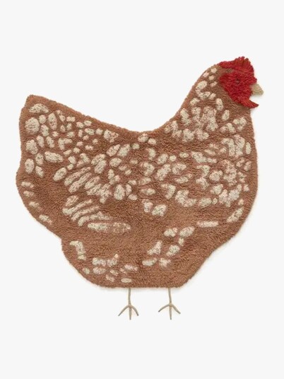 Lorena Canals Washable Rug Chicken Brown 110X 100CM