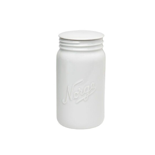 Norgesglasset i Hvit Porselen med Lokk 0.7 L