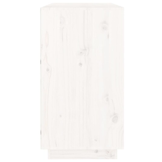 vidaXL Skjenk hvit 100x40x75 cm heltre furu