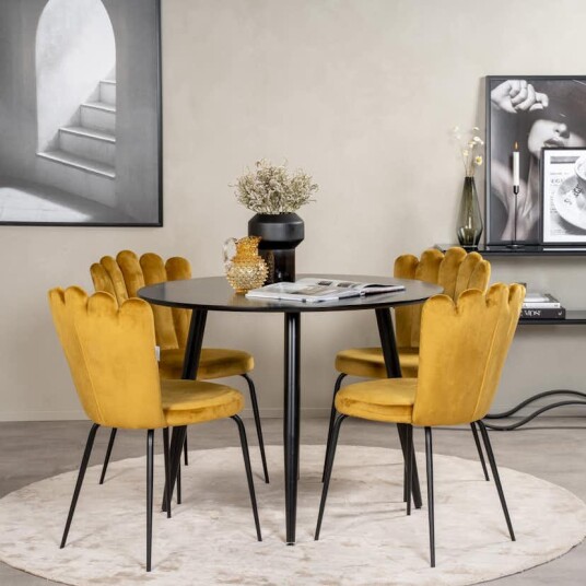 Venture Home Spisegruppe Venture Home Plaza med 4stk Limhamn Stoler GR24133
