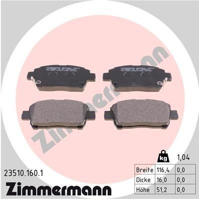 Bremseklosser ZIMMERMANN 23510.160.1