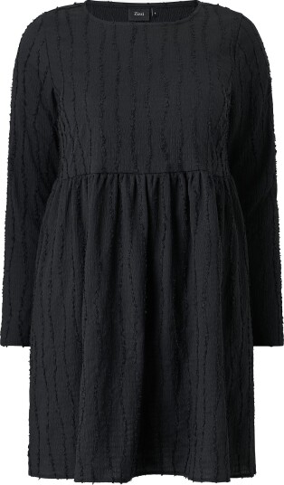 Zizzi - Kjole Vraya, L/S, Abk Dress - Svart