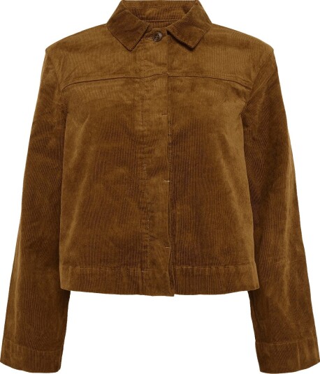 Selected Slwruna Boxy Corduroy Jacket Brown 36