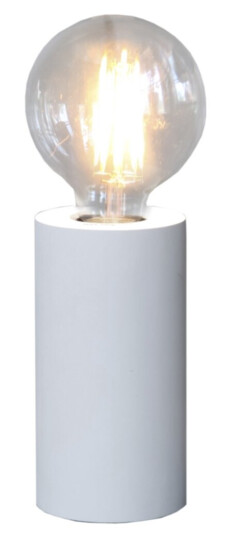 Bordlampe av tre E27 hvit 15x8cm