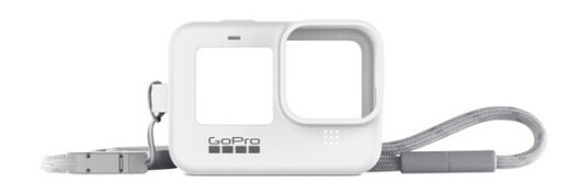 GoPro Hero 9 Black Silikondeksel med Snor - Hvit Kameratilbehør