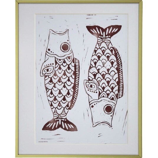 House Doctor HDFish Maleri 40x50 cm Vinrød