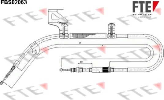 FTE 9250065 Tautrekk håndbremse FTE 9250065 Tautrekk håndbremse