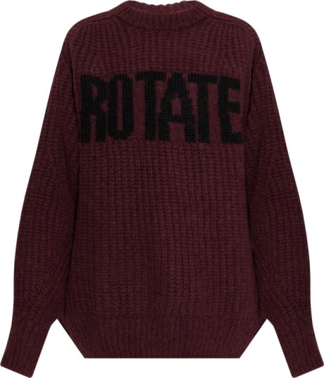 ROTATE Knitted Logo Sweater WINETASTING XS