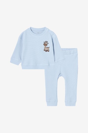 Ellos Collection Sett med collegegenser og sweatpants Blå