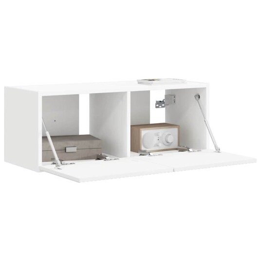 TV Veggskap Veggmontert Hvit 60 x 31 x 29.5 cm Konstruert tre