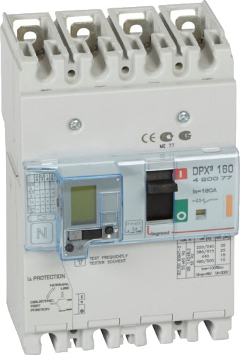 Legrand DPX3 160 Termisk Sikring + Jordfeil 4P 160A 25kA