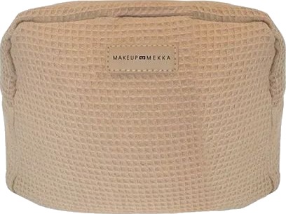 Makeup Mekka Beige Waffle Bag