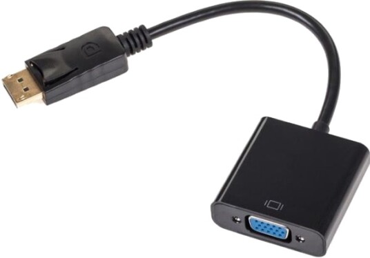 Adapter Av Lechpol Displayport - D-Sub (Vga) Czarny (Kom0849)