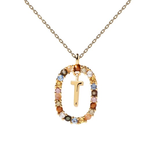PDPAOLA Letter T Halskjede 18 kt. Gullbelagt sølv CO01-279-U - Dame - 925 sterling silver PDPAOLA Letter T Halskjede 18 kt. Gullbelagt sølv CO01-279-U - Dame - 925 sterling silver