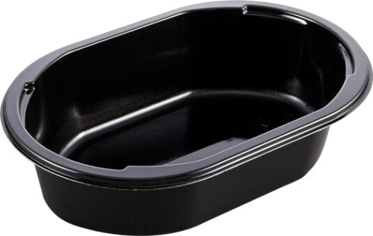 Bakke 1 Rum 1177 1A 525 Ml 176X115x45 Mm Oval Cpet Sort,864 Stk/Krt