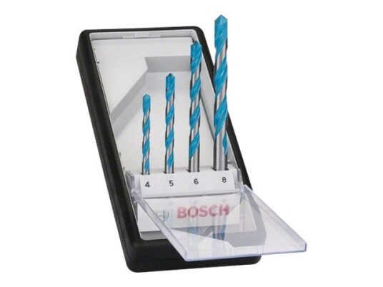 Bosch Robust Line Cyl-9 Multi Construction - Borsett - For Multiformål - 4 Deler - 5 Mm, 6 Mm, 8 Mm, 4 Mm - Lengde: 75 Mm, 85 Mm, 100 Mm, 120 Mm