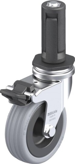 Blickle 847999 Lra-Vpa 75G-Fi-Er03 Styrehjul Med Bremse, Hjuldiameter 75 Mm, Bæreevne (Maks.) 60 Kg, 1 Stk.