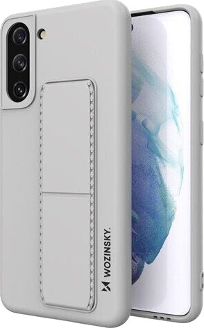 Wozinsky Kickstand Case Silicone Case with Stand Case Samsung Galaxy S21+ 5G Grey