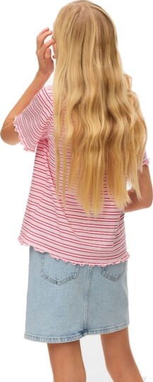 Vero Moda Girl Paulina T Skjorte Regular Fit Pink A Boo Mala Snow White / Jazzy (146/152)