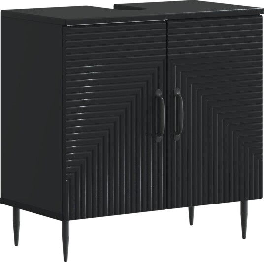 vidaXL Baderomsvaskeskap HAARLEM Svart 59,5 x 31,5 x 59 cm