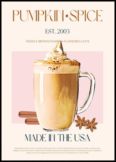 Autumn Latte Delight Plakat Plakat / 30x40cm