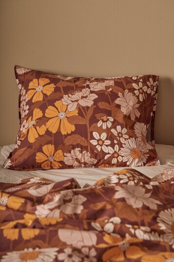 Ellos Home Putetrekk Avery Flower i bomullspercale Flerfarget