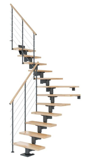 Plassbesparende Trapp Dolle Cork Bøk 1/4-Sving Style6 Plassbesparende Trapp Dolle Cork Bøk 1/4-Sving Style6