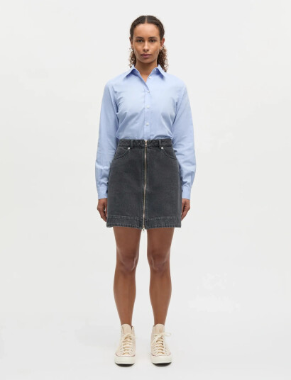 Mads Nørgaard Luke Black Denim Riva Skirt Black 36