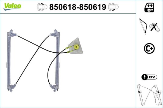 Vindusheis VALEO 850618 Vindusheis VALEO 850618