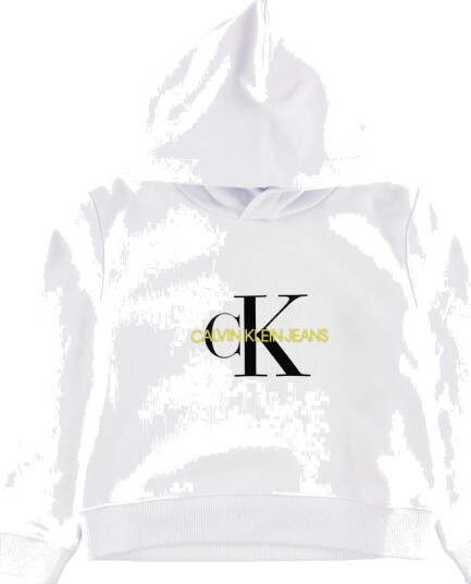Calvin Klein Hettegenser Hvit m. Logo Calvin Klein 8 år 128 Hettegenser