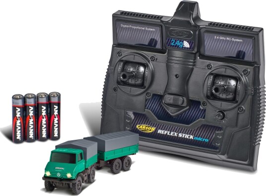 Carson MB Unimog Forest Med Tilhenger Radiostyrt Bil 1:87 2.4GHz