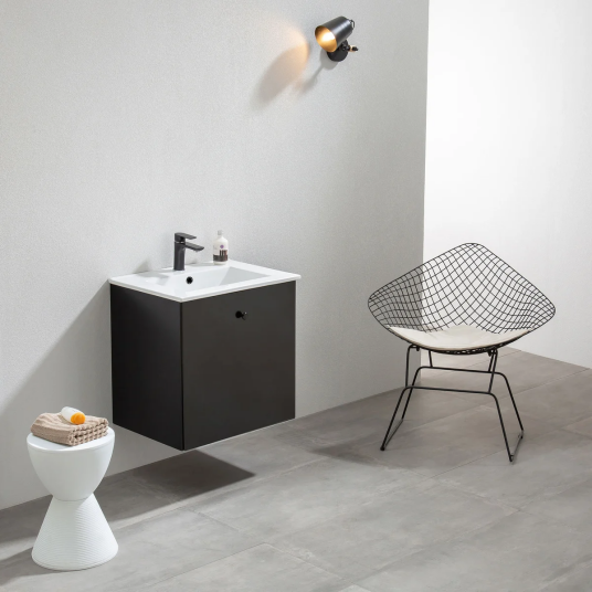 Bathlife Fröjd Servantskap 62x60x47 cm med servant Sort Matt Bathlife Fröjd Servantskap 62x60x47 cm med servant Sort Matt