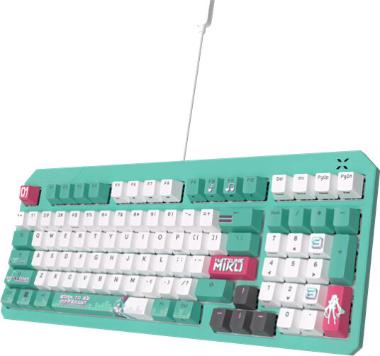 ASUS TUF Gaming K3 Gen II Hatsune Miku Edition Gamingtastatur Nordisk Grønn med USB og Bakgrunnsbelysning