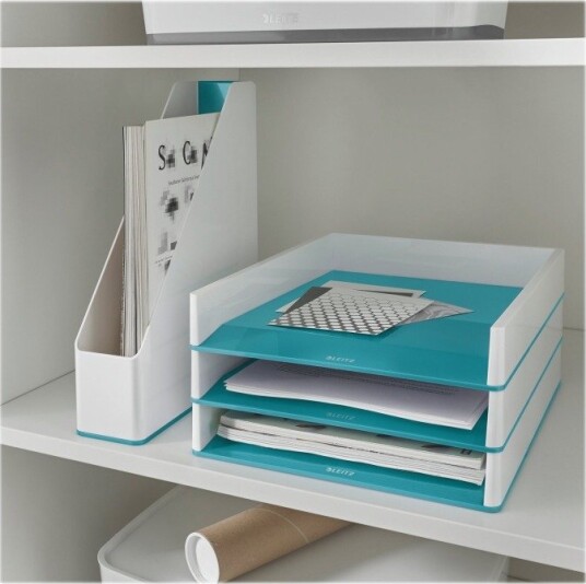 Leitz Arkivmappe Wow Duo Color A4 Isblå med Tofarget Effekt