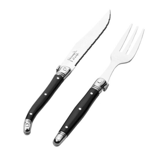Laguiole Style de Vie Bestikksett mini 12 stk svart Laguiole Style de Vie Bestikksett mini 12 stk svart